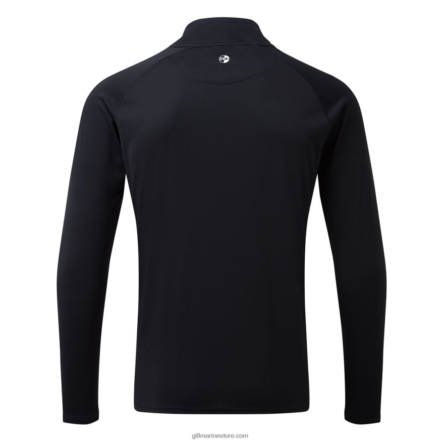 Gill Marine t-shirt zippé uv tec pour hommes - manches longues DDP04L217 marine
